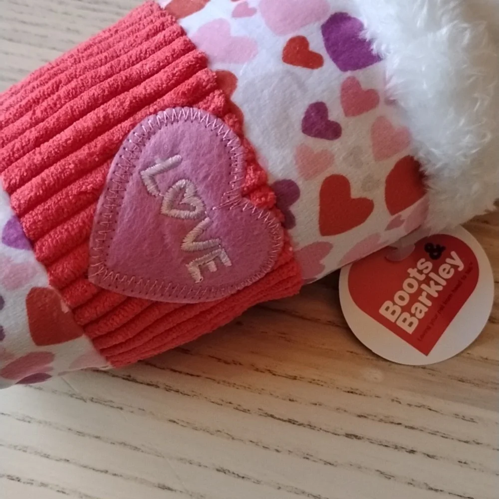 Boots & Barkley Red and White Heart Dog Toy